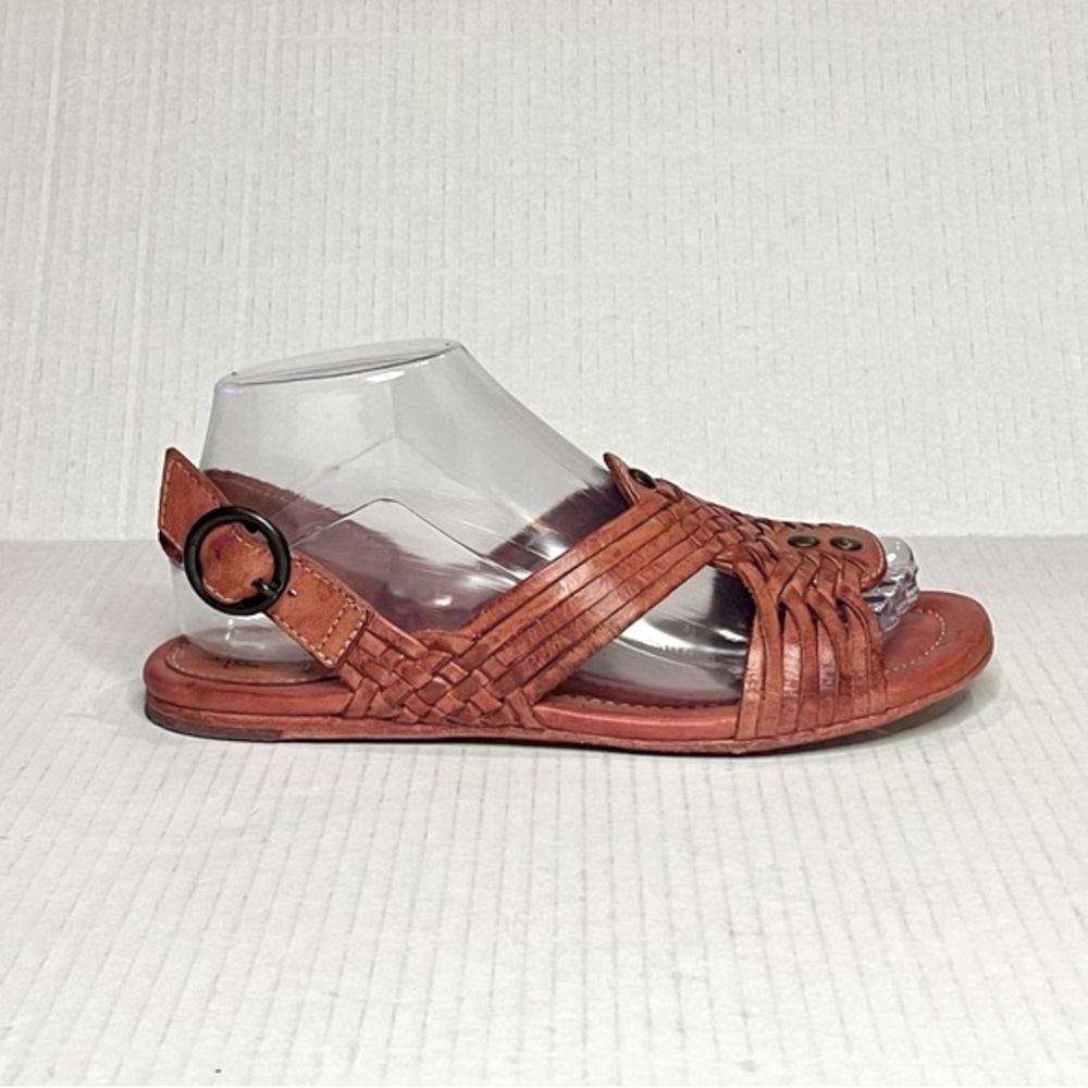 Frye Woven Leather Flat Sandals